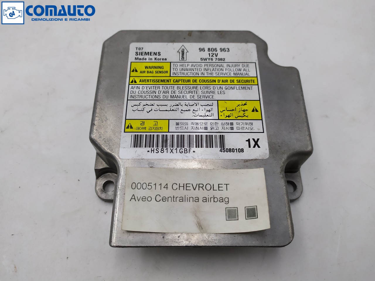 Centralina airbag CHEVROLET AVEO