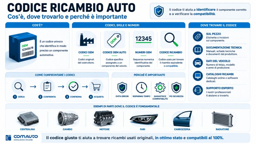 codice OEM codice ricambi auto cosa sono
