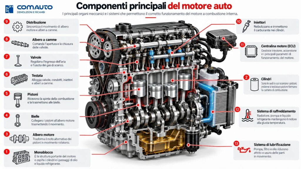 componenti motore auto